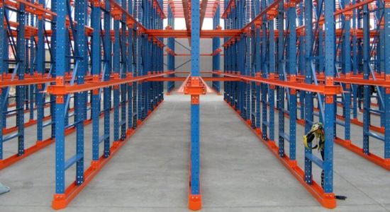 Storage facility with drive-in racks.