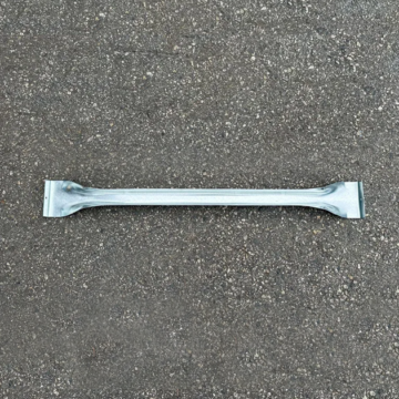 Cup style safety bar for racking designed for both box and step beams