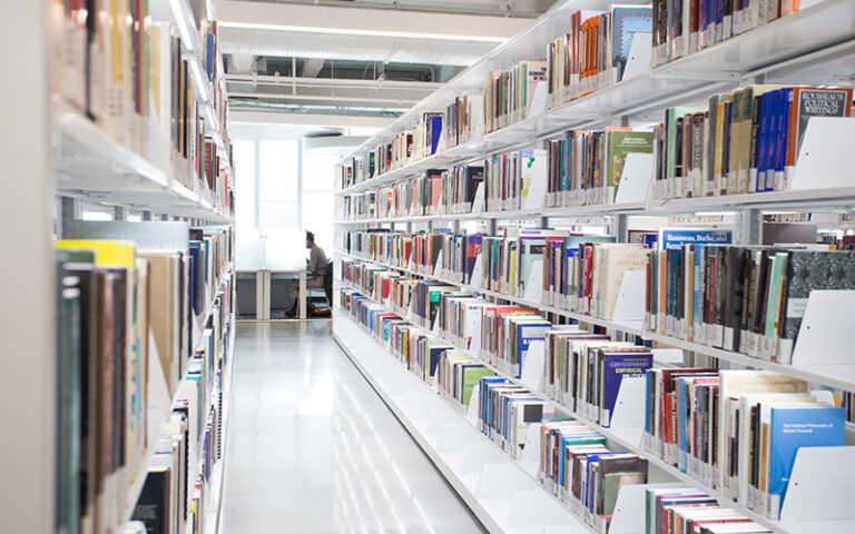 LED Illuminated Book Cantilever Shelving