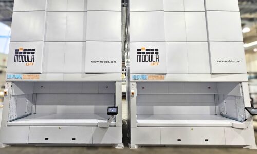 Maximizing a fuel cell manufacturer’s warehouse space with two Modula Lift vertical lift modules (VLM) in Burnaby, B.C., Canada